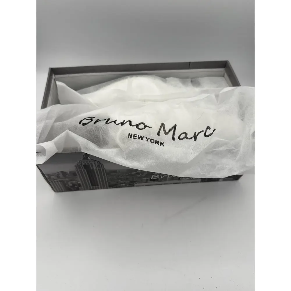 Men’s Bruno Marc White Patent Leather Oxford Dress Shoes Sz 9